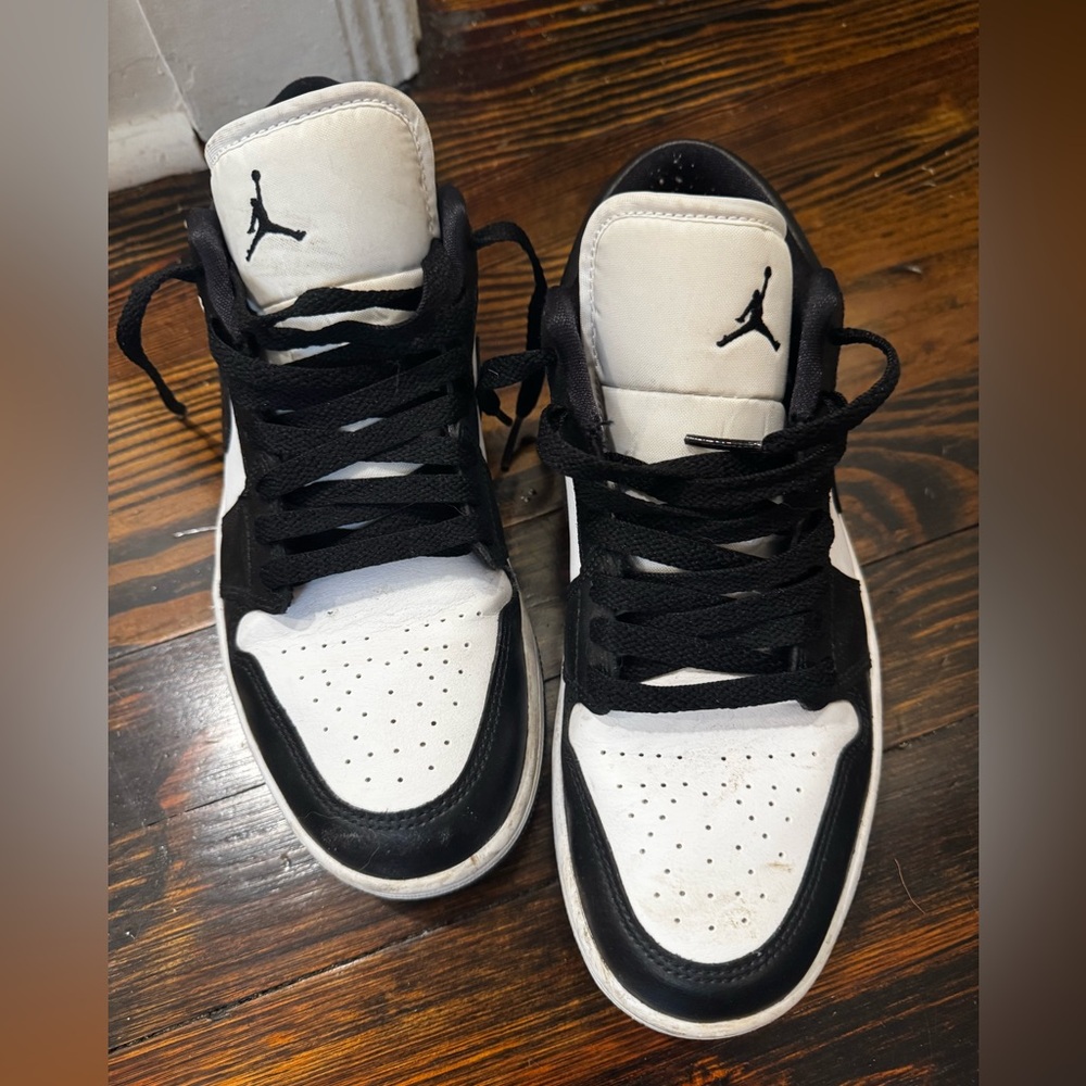 Black and White Air Jordan Sneakers